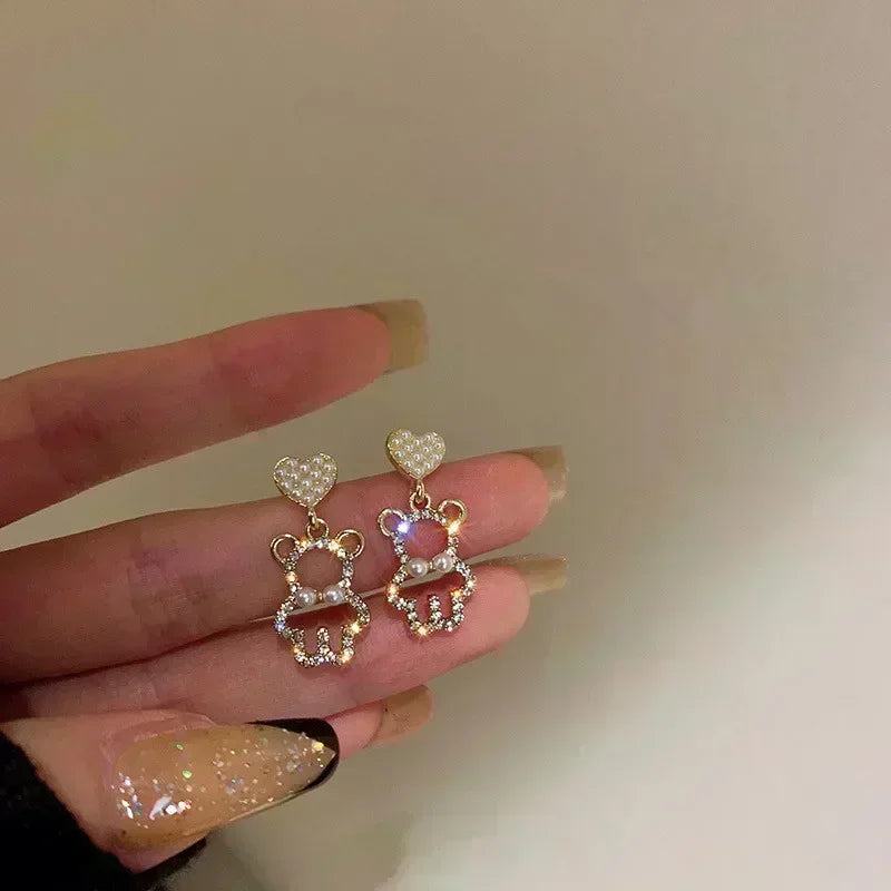 Concave Convex Uneven Ear Accessories Alloy Gift For Women's Gift Gold Colour Earring Ear Stud Heart Earrings Fashion Jewelry