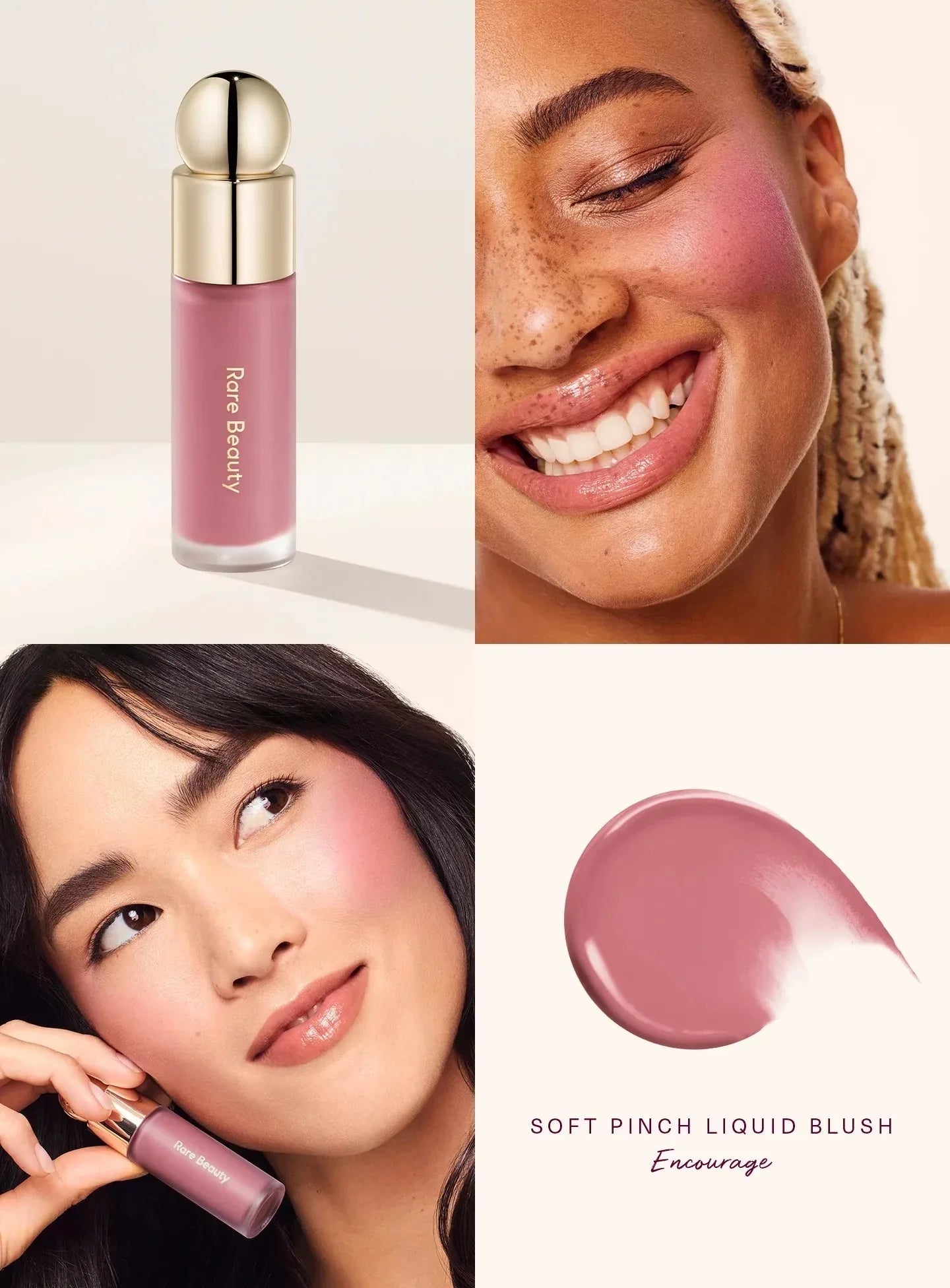 Rare Beauty Liquid Blush Luminous Powder Blush Bouncy Blush Vulnerable Melting Blush Long Lasting Transfer-proof Smudge-proof