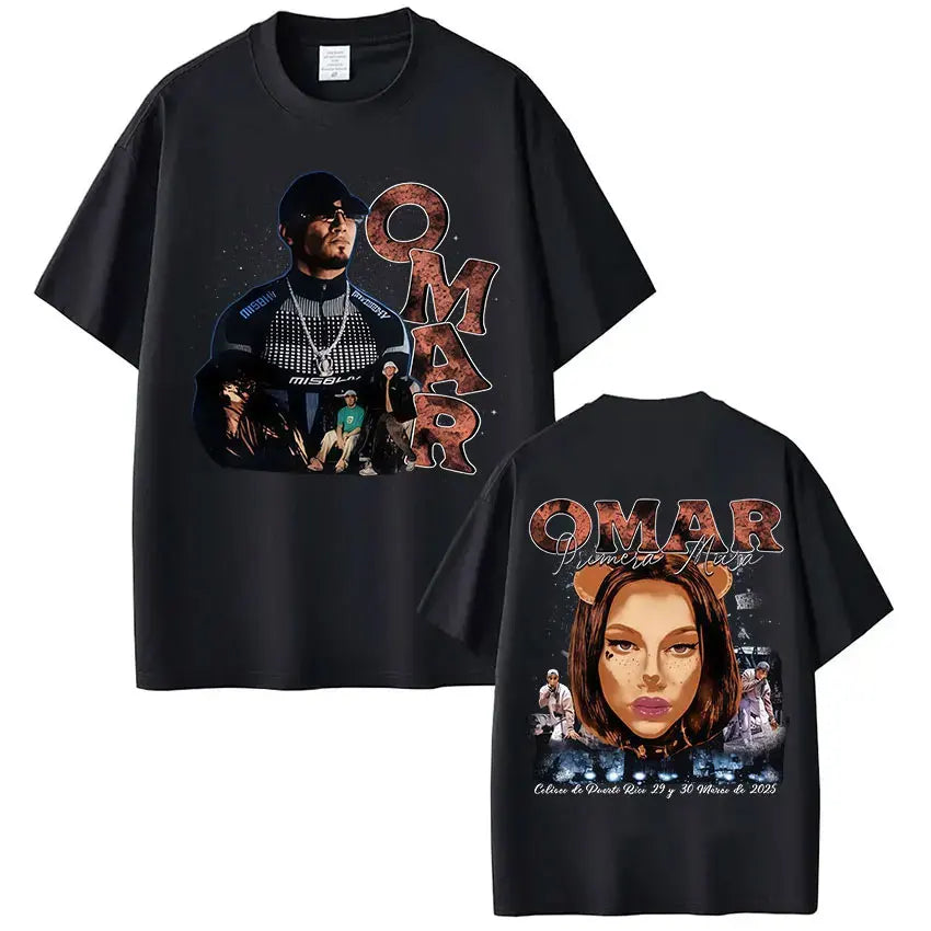 Rapper Omar Courtz Primera Musa 2025 Graphic T-shirts Men Women Vintage 90s Hip Hop Gothic T Shirt Summer Tops Oversized T-shirt