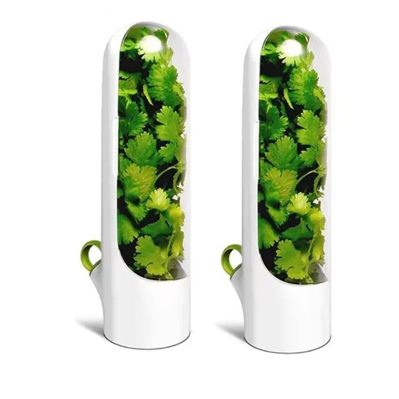 1/2/3PCS Herb Saver Storage Container Fresh Herb Keeper Vanilla Vegetables Fresh Preservation Bottle For Refrigerator Kitchen