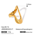 Stainless Steel Chubby Rings for Women With Zircon Shell Understated Delicate Female Engagement Jewelry