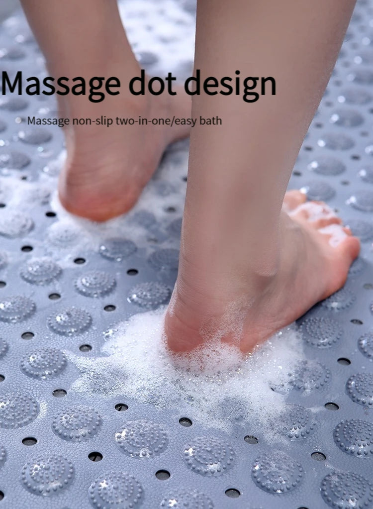 Shower Bath Mat Bath Tub Pad Household Bathroom Hollow Hydrophobic Thicken Anti Slip Pad Suction Cup Bathtub Massage Foot Pad