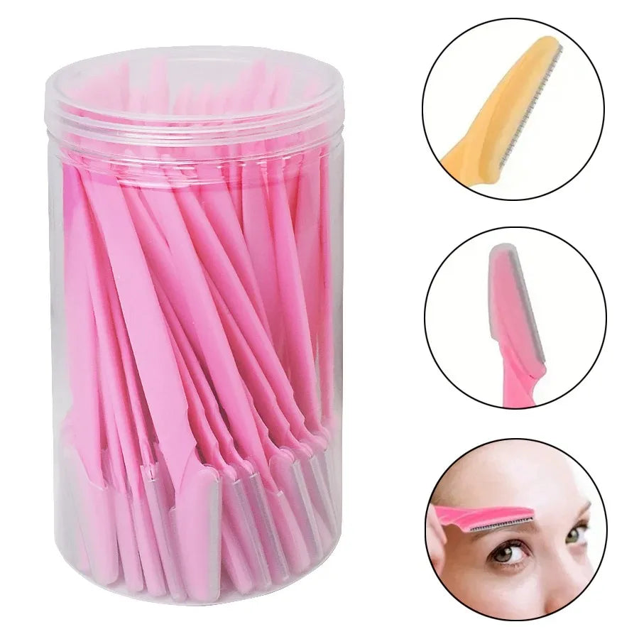30 Pcs Eyebrow Razor For Women, Multipurpose Exfoliating Dermaplaning Tools And Facial Razor With Precision Cover,Safety Beauty