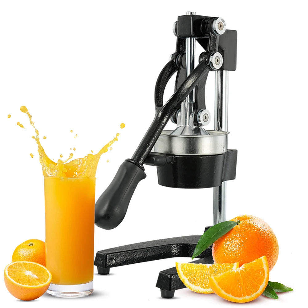 Hand Press Juicer Machine Kitchen Cast-Iron Squeezer Commercial HeavyDuty Countertop Stainless Steel Sturdy Manual Citrus Press