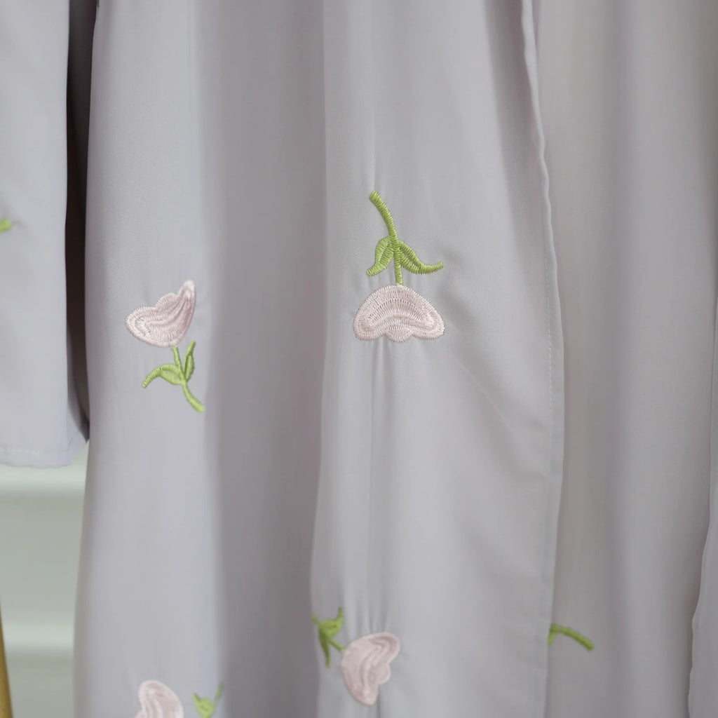 Eid Luxury Floral Embroidery Abaya Kimono Dubai Cardigan Muslim Party Dress Abayas for Women Turkish Islamic Clothes Kaftan Robe