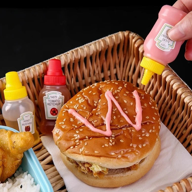 Mini Tomato Ketchup Bottle Portable Small Sauce Container Salad Dressing Pantry S For Bento Box Household Plastic Gravy Boat