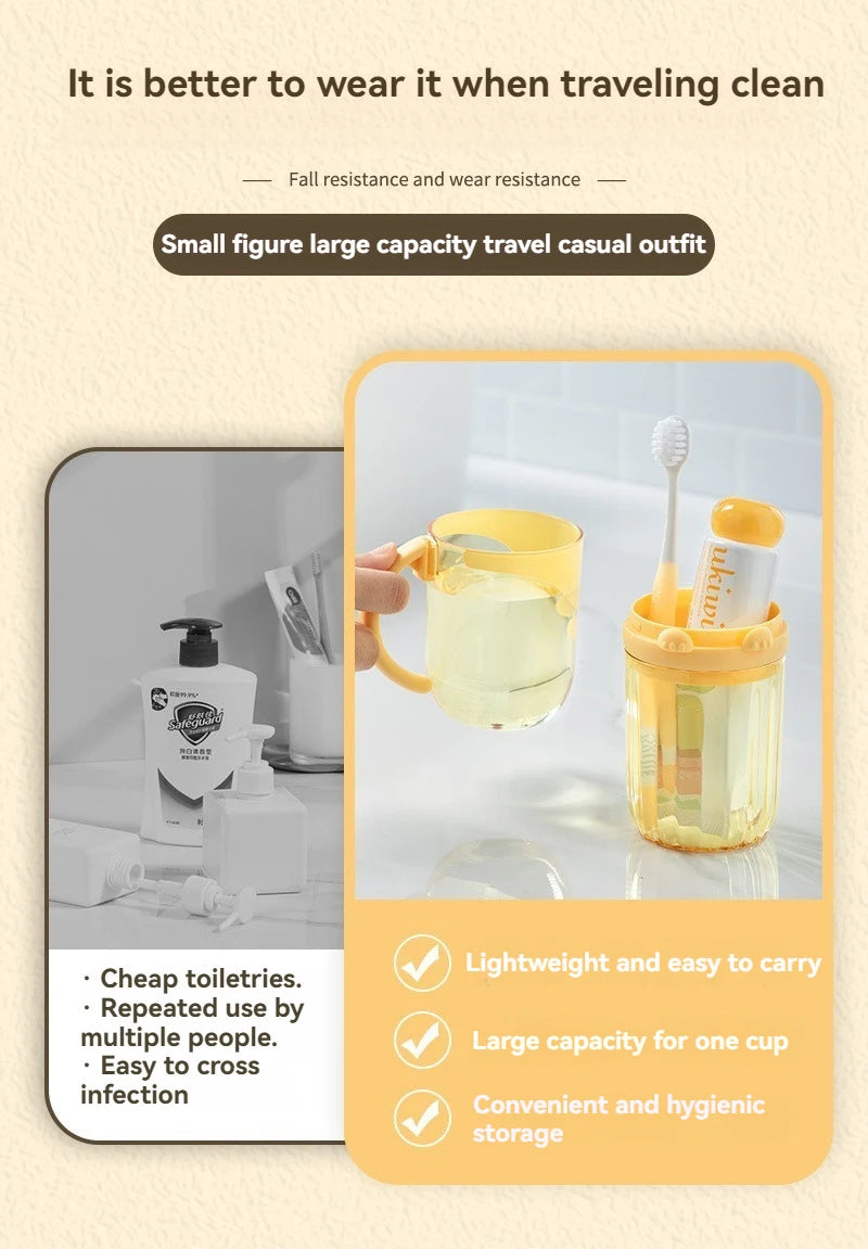 Creative Cartoon Toothbrush Storage Box Children's Set Travel Mouthwash Cup Portable Home Washing and Toothpaste Storage