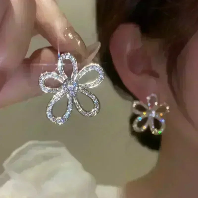 Concave Convex Uneven Ear Accessories Alloy Gift For Women's Gift Gold Colour Earring Ear Stud Heart Earrings Fashion Jewelry