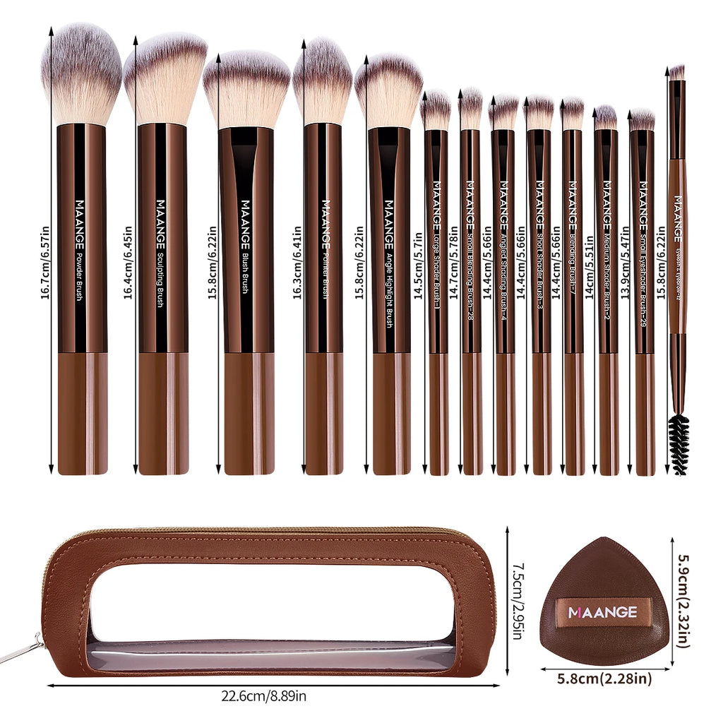 13pcs Makeup Brush Set Foundation Concealer Powder Eyeshadow Blush Brush Kabuki Blending Cosmetic Makeup Beauty Tool for Face