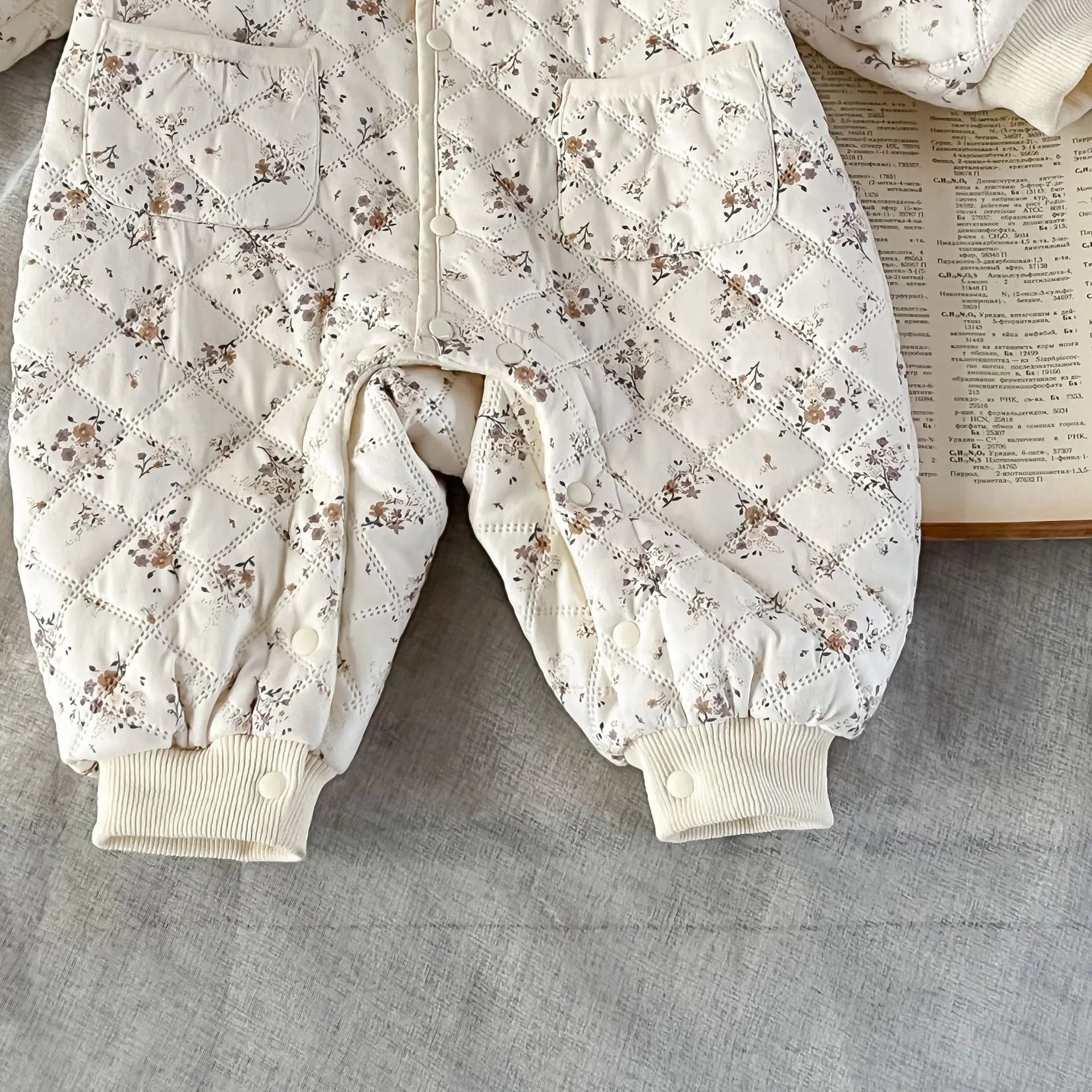 2psc Winter Newborn Infant Baby Girls Flower Romper + Hat Lapel Thickening Rompers Kids Onepiece Fashion Baby Clothing