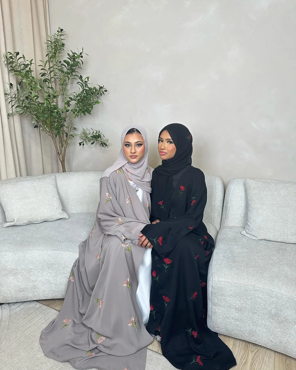 Eid Luxury Floral Embroidery Abaya Kimono Dubai Cardigan Muslim Party Dress Abayas for Women Turkish Islamic Clothes Kaftan Robe
