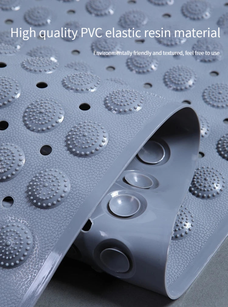 Shower Bath Mat Bath Tub Pad Household Bathroom Hollow Hydrophobic Thicken Anti Slip Pad Suction Cup Bathtub Massage Foot Pad