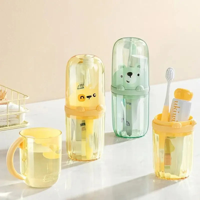 Creative Cartoon Toothbrush Storage Box Children's Set Travel Mouthwash Cup Portable Home Washing and Toothpaste Storage