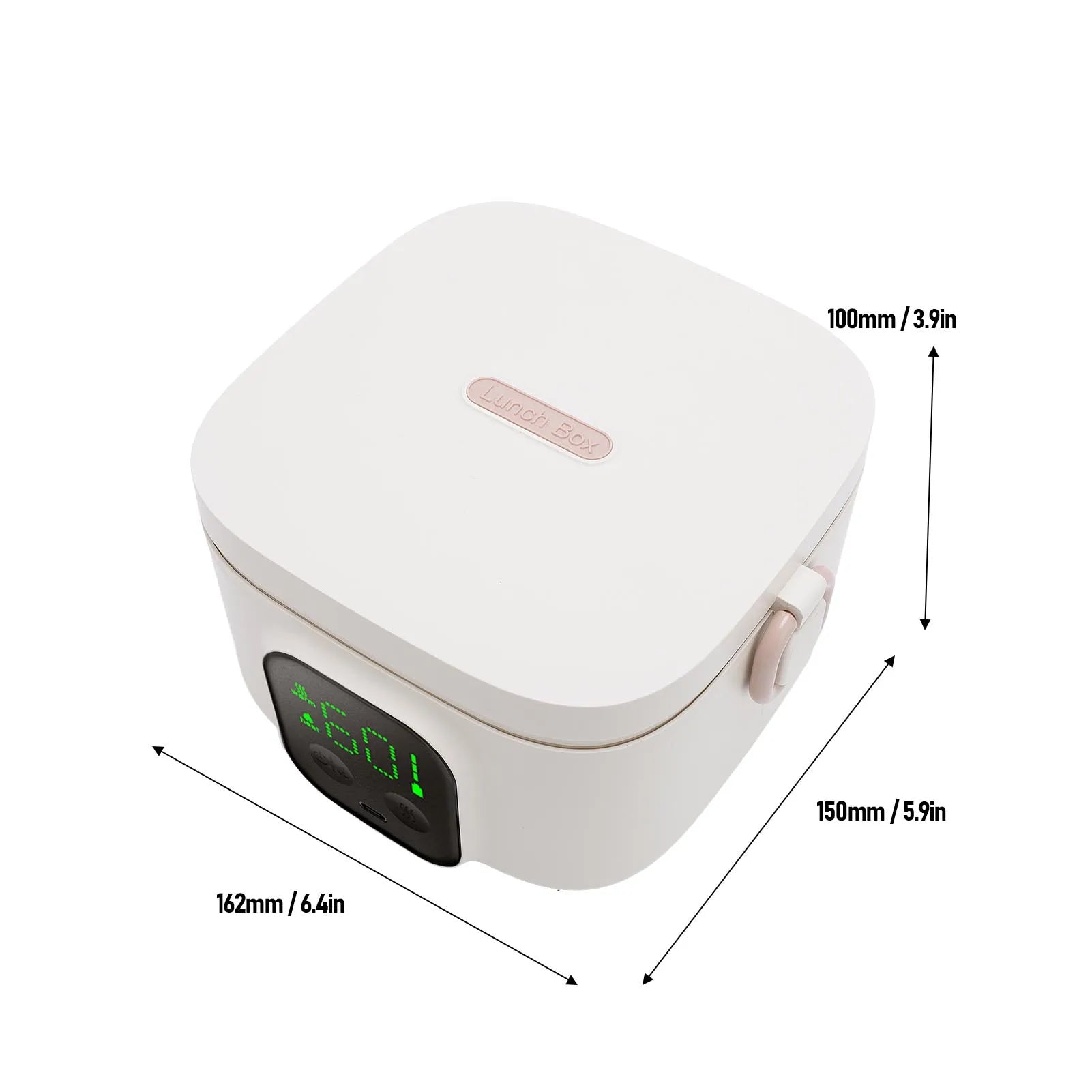 Electric Lunch Box Food Warmer Rechargeable 500ml Insulation Mode Portable Intelligent Constant Temperature Bowl for Camping
