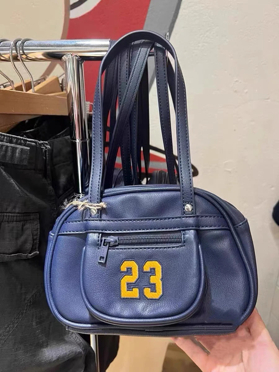 American Vintage Brown Pu Shoulder Bag Four Season High-Quality Buckle Decorate Ladies Handbag Streetwear Preppy Style Y2k Bags