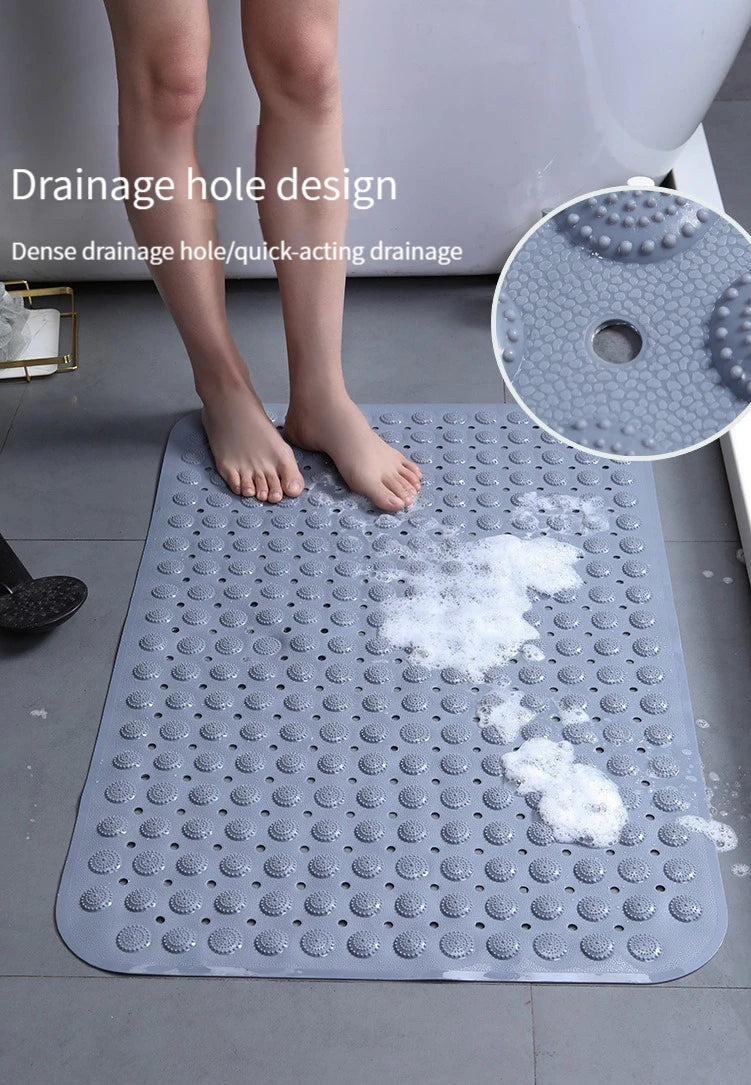 Shower Bath Mat Bath Tub Pad Household Bathroom Hollow Hydrophobic Thicken Anti Slip Pad Suction Cup Bathtub Massage Foot Pad
