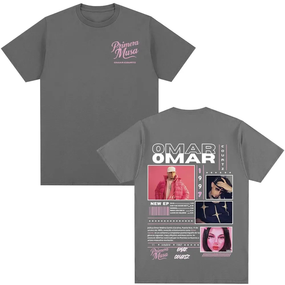 Omar Courtz Primera Musa Album Tour Merch T Shirt Men Women Clothing Hip Hop Fashion T-shirt Casual Cotton Short Sleeve T-shirts