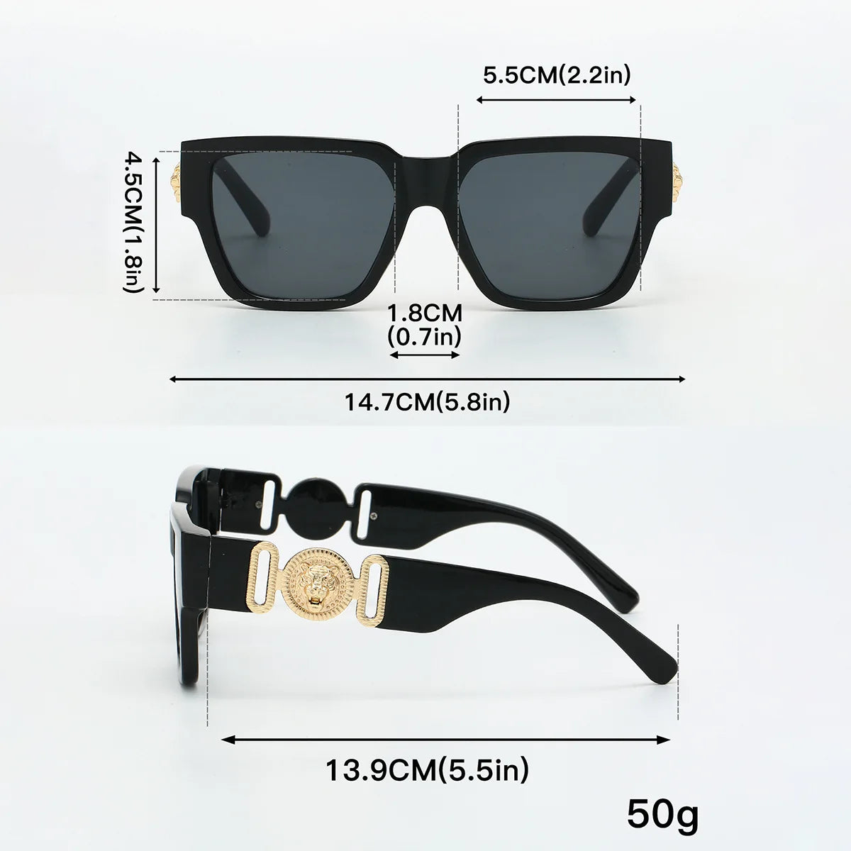 2025 Newest Luxury Sunglasses For Men And Women Square Lion Brand Designer Unisex Glasses Classic Style UV400