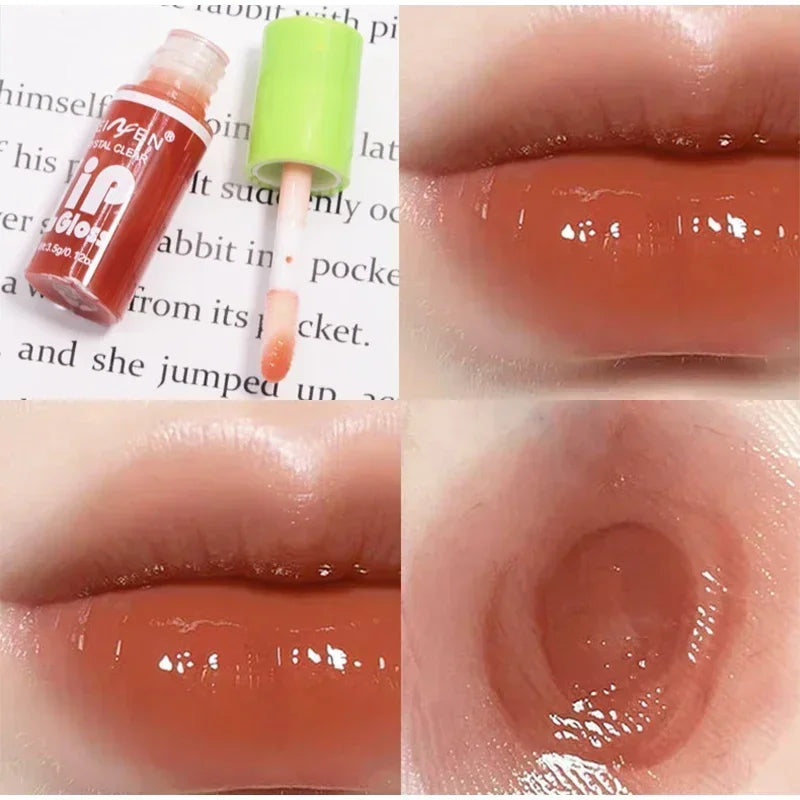 6Pcs Water Glow Jelly Moisturizing Lip Gloss Set Transparent Lip Glaze Oil Hydrating Lip Plumper Liquid Lipstick Lips Cosmetic