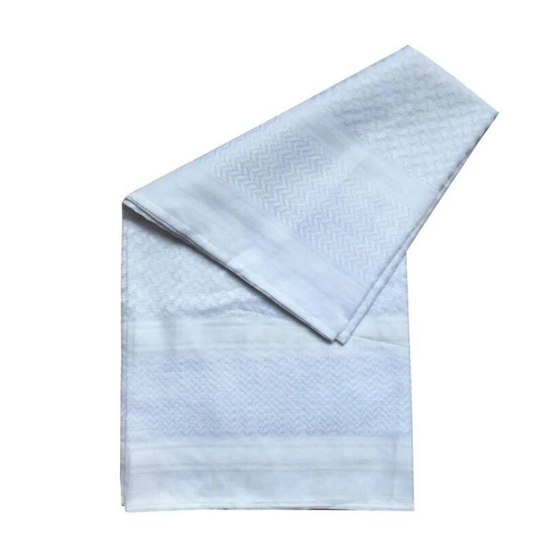 55x55 Inch Arab Shemagh Muslim Keffiyeh Head Wrap Scarf for Men Women Tactical Desert Scarf Neck Headwear, Aqel Rope