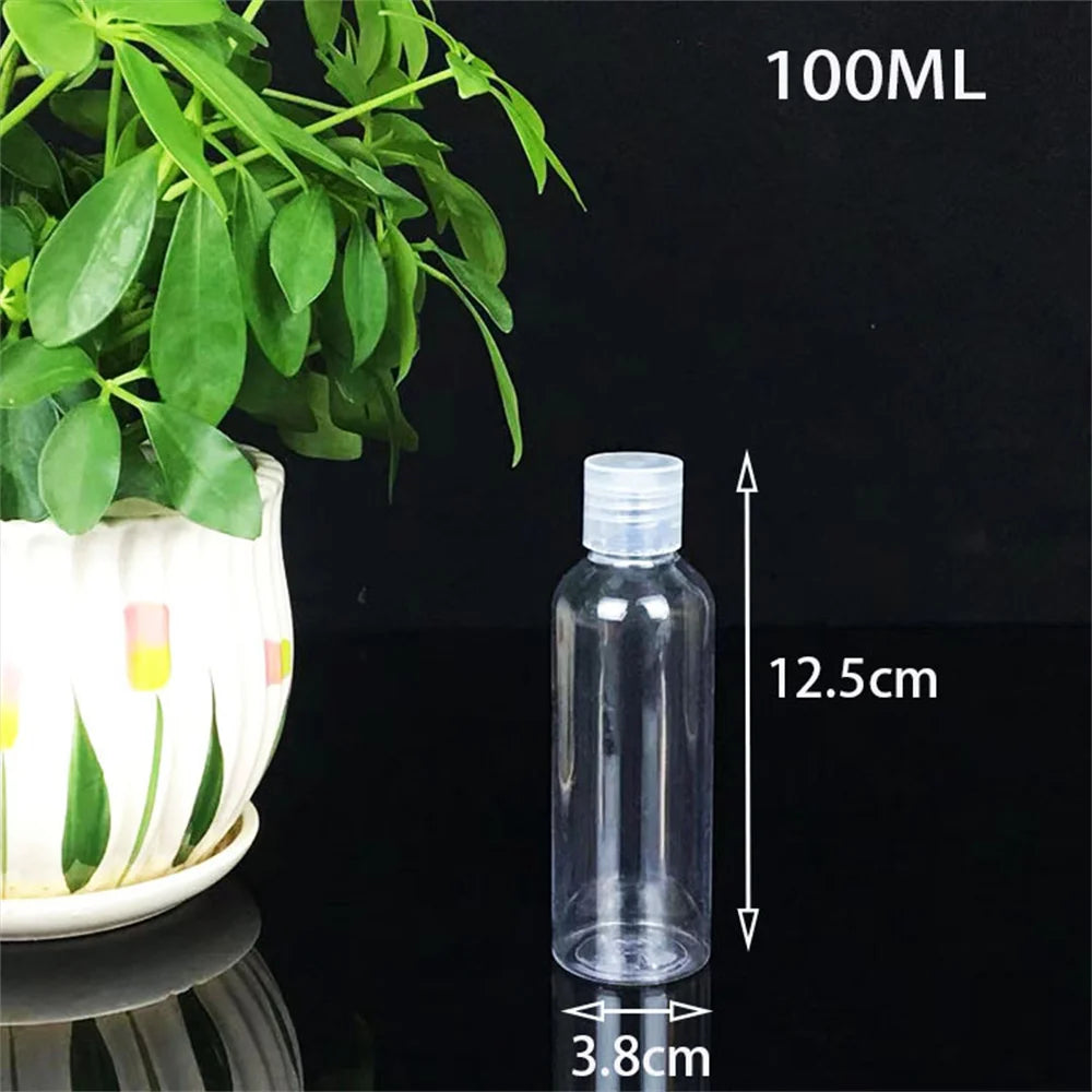 10-100ml Travel Bottles Refillable Transparent Plastic Bottle Empty Shampoo Dispenser Multi-use Travel Container For Cosmetics