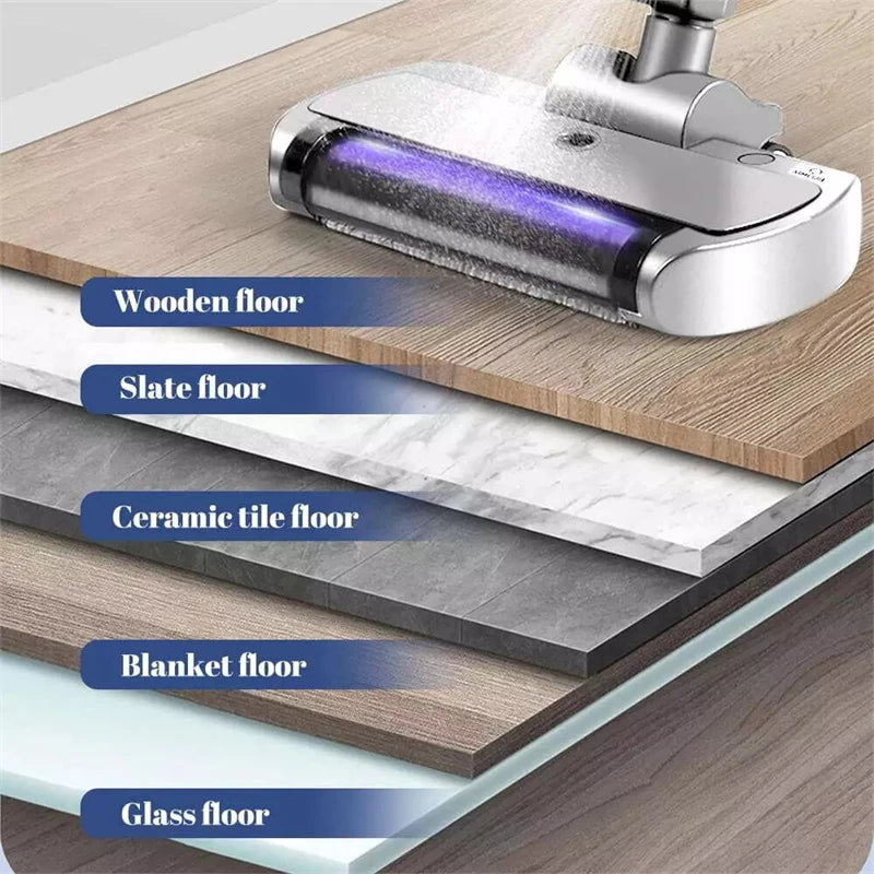 Handheld Cordless Hard Floor Sweeper Vacuum Cleaner Wireless Electric Mop Cleaner Automatic  2 in 1 Wet & Dry Home Cleaner