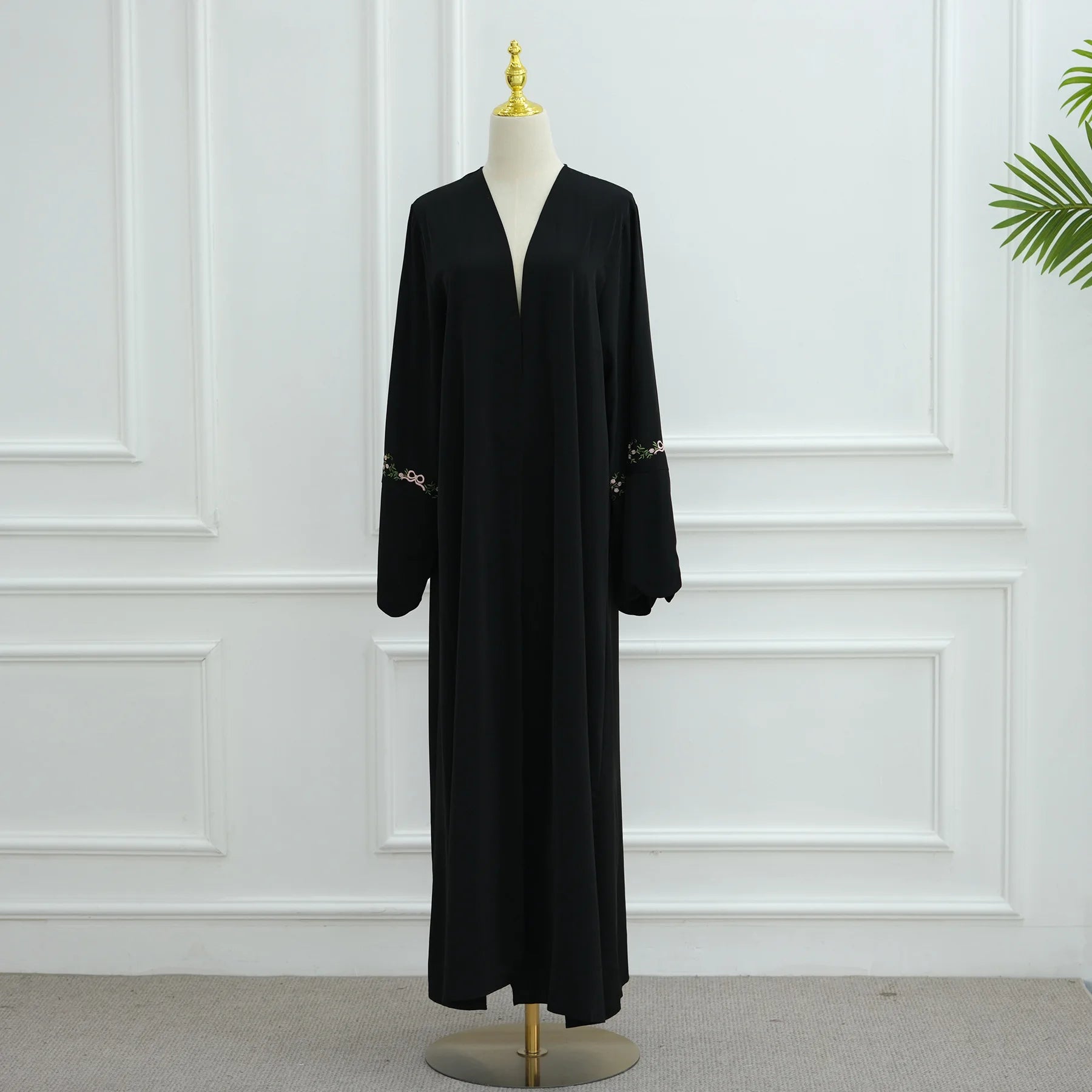 Embroidery Open Abaya and Hijab 2 Piece Set Muslim Dress Abayas for Women Dubai Luxury Islamic Clothing Kaftan Robe Ramadan Eid