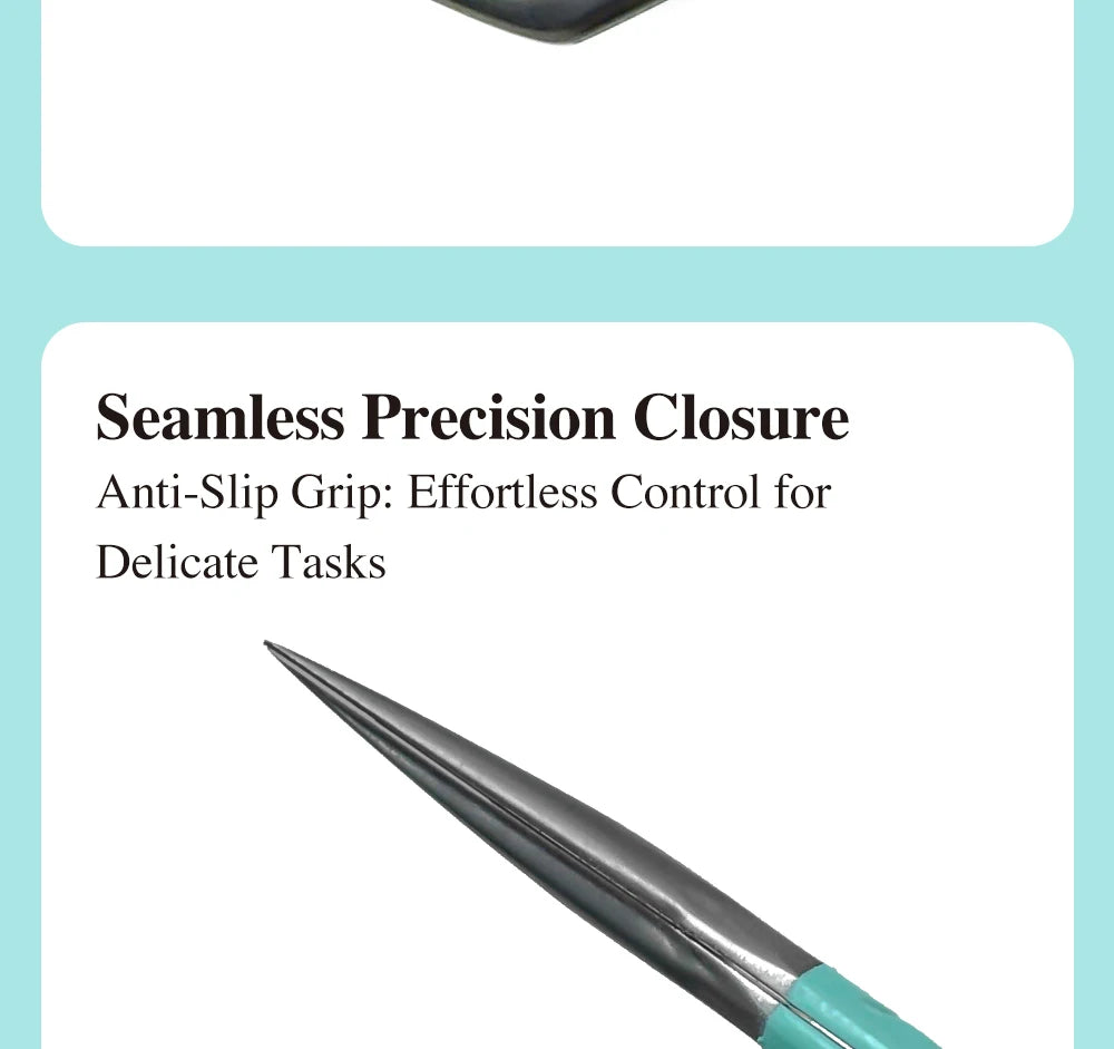 DIYDAY Anti-Slip Tweezers, High-Density Fiber Tip for Eyelash Extensions & Eyebrow, Professional Precision Beauty Tools