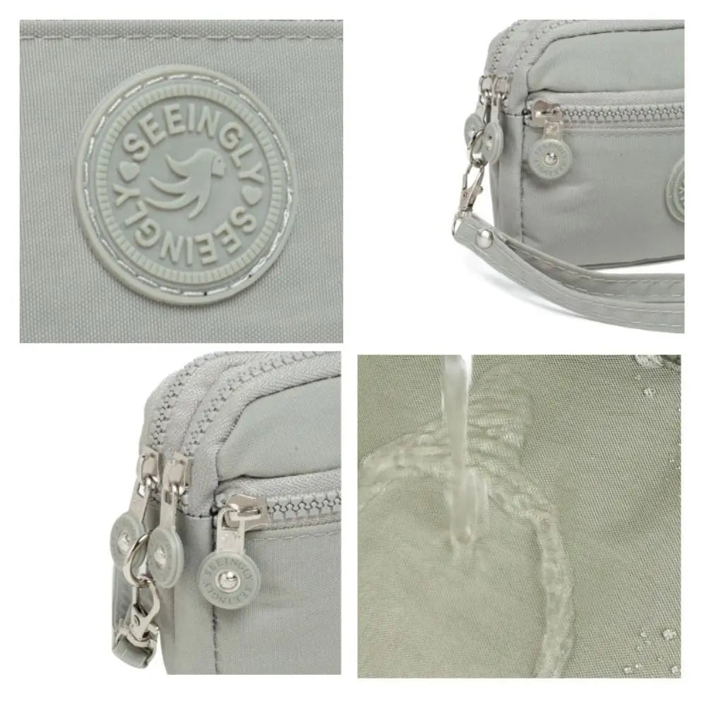 Waterproof Double Layers Zipper Coin Bags Purse Large Capacity Wallet Pouch Card Holder Bank ID Credit Card Keys  Storage Bags