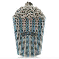 Elegant Crystal Popcorn Clutch Bags for Women Party Purse Red Evening Bags Wedding Bridal Day Clutches