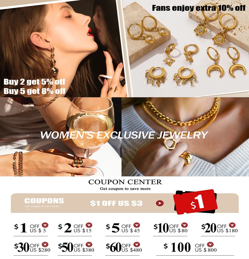 EILIECK 316L Stainless Steel Gold Color Shell Starfish Zircon Pendant Necklace For Women Fashion New Gift Neck Chain Jewelry