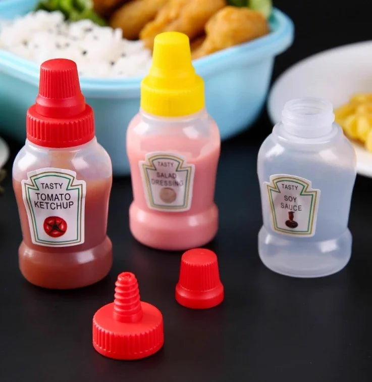 Mini Tomato Ketchup Bottle Portable Small Sauce Container Salad Dressing Pantry S For Bento Box Household Plastic Gravy Boat