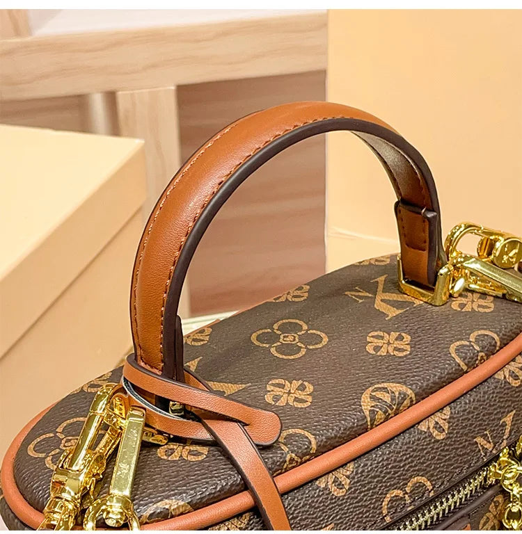 Brand women's handbag 2026 new autumn and winter retro commuting high-end designer crossbody bag bucket bag fashion