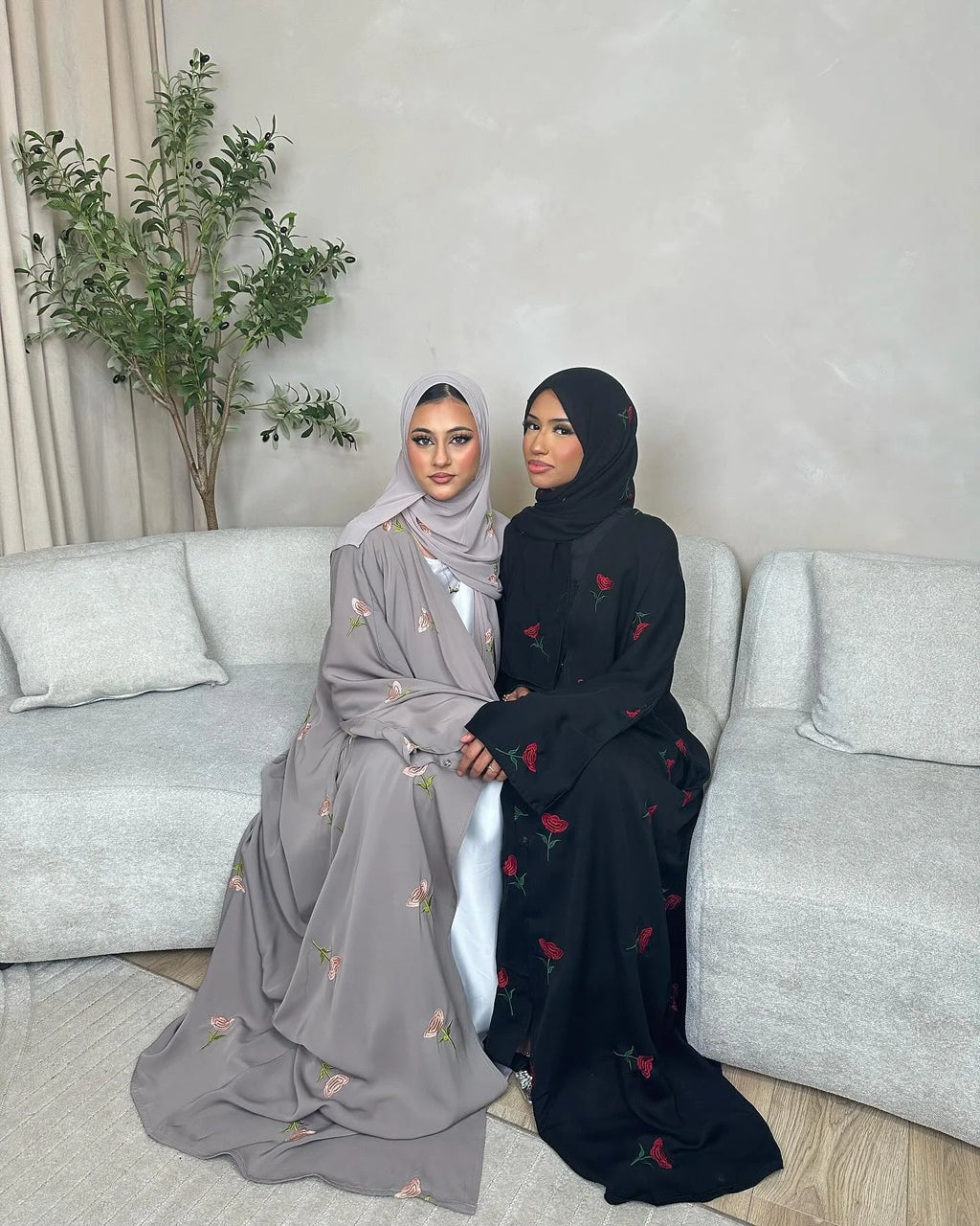 Eid Luxury Floral Embroidery Abaya Kimono Dubai Cardigan Muslim Party Dress Abayas for Women Turkish Islamic Clothes Kaftan Robe