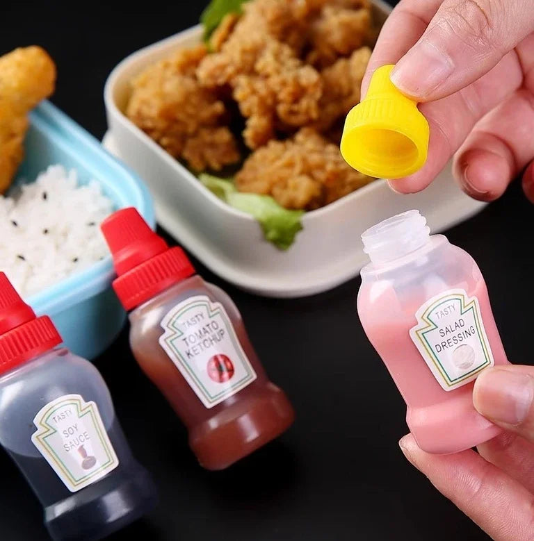 Mini Tomato Ketchup Bottle Portable Small Sauce Container Salad Dressing Pantry S For Bento Box Household Plastic Gravy Boat