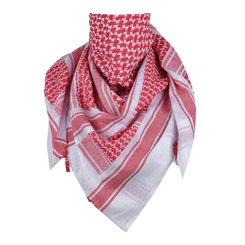 55x55 Inch Arab Shemagh Muslim Keffiyeh Head Wrap Scarf for Men Women Tactical Desert Scarf Neck Headwear, Aqel Rope