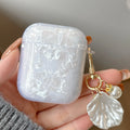 Dreamy Pearl Shell Soft Case with Keychain for AirPods Pro and 2 Airpods 4 3 2 Wireless Earphone Accessories Headphone Box Cover
