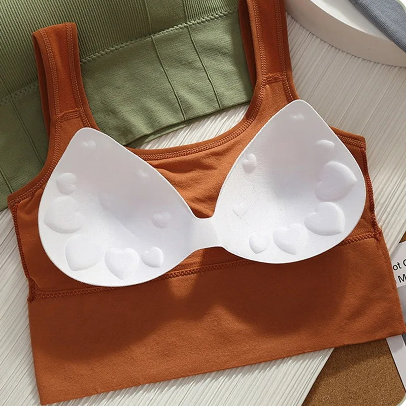 1PCBreathable Sports Bra Anti-Sweat Fitness Top Women Seamless Yoga Bra Shockproof Crop Top Push Up Sport Bra Gym Workout Top