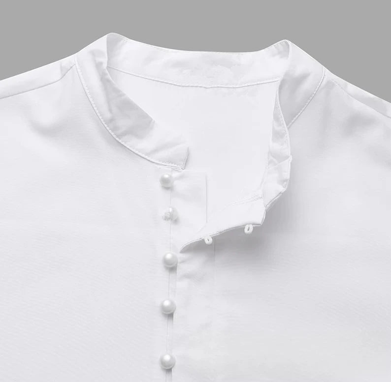 2026 Arab Middle East Men's Robe Loose Stand-up Collar New Round Neck Robe