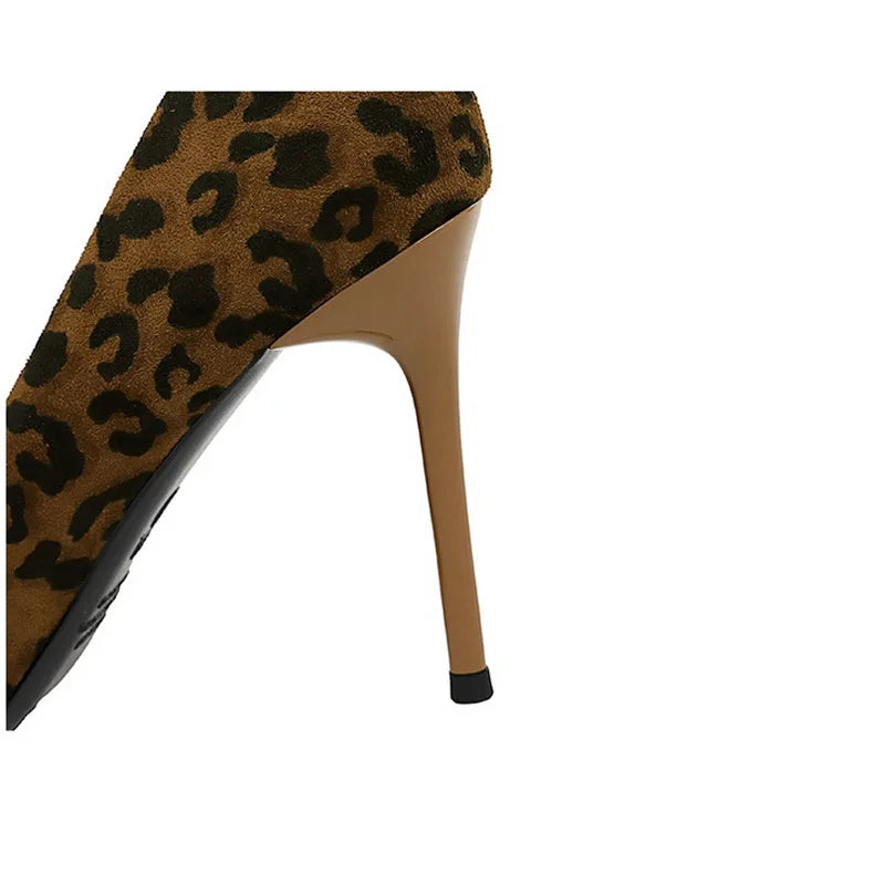 BIGTREE 2026 Spring Autumn Pointed Toe Leopard Woman Pumps Thin Heels Fashion Party Ladies Shoes Zapatillas De Mujer