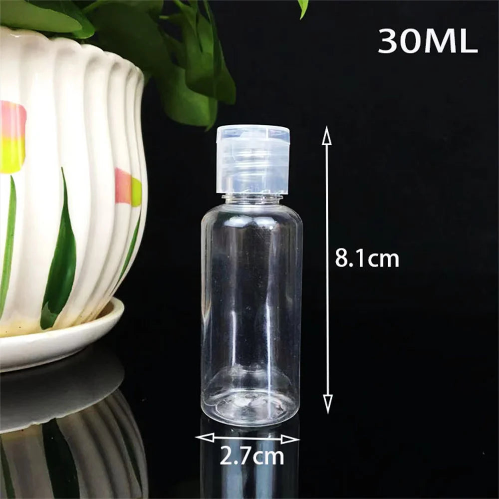 10-100ml Travel Bottles Refillable Transparent Plastic Bottle Empty Shampoo Dispenser Multi-use Travel Container For Cosmetics