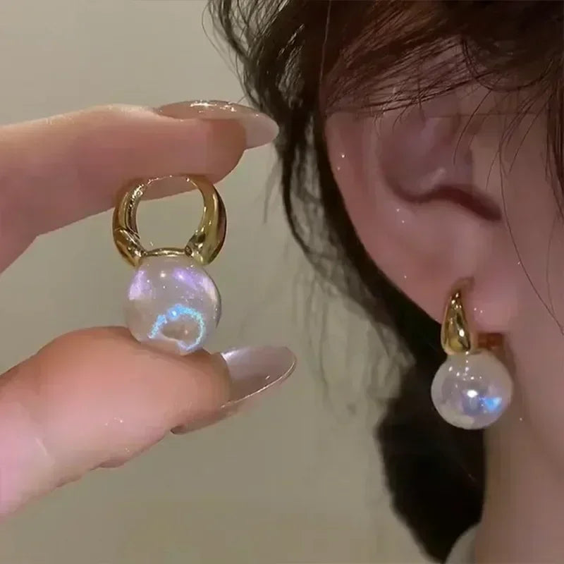 Concave Convex Uneven Ear Accessories Alloy Gift For Women's Gift Gold Colour Earring Ear Stud Heart Earrings Fashion Jewelry