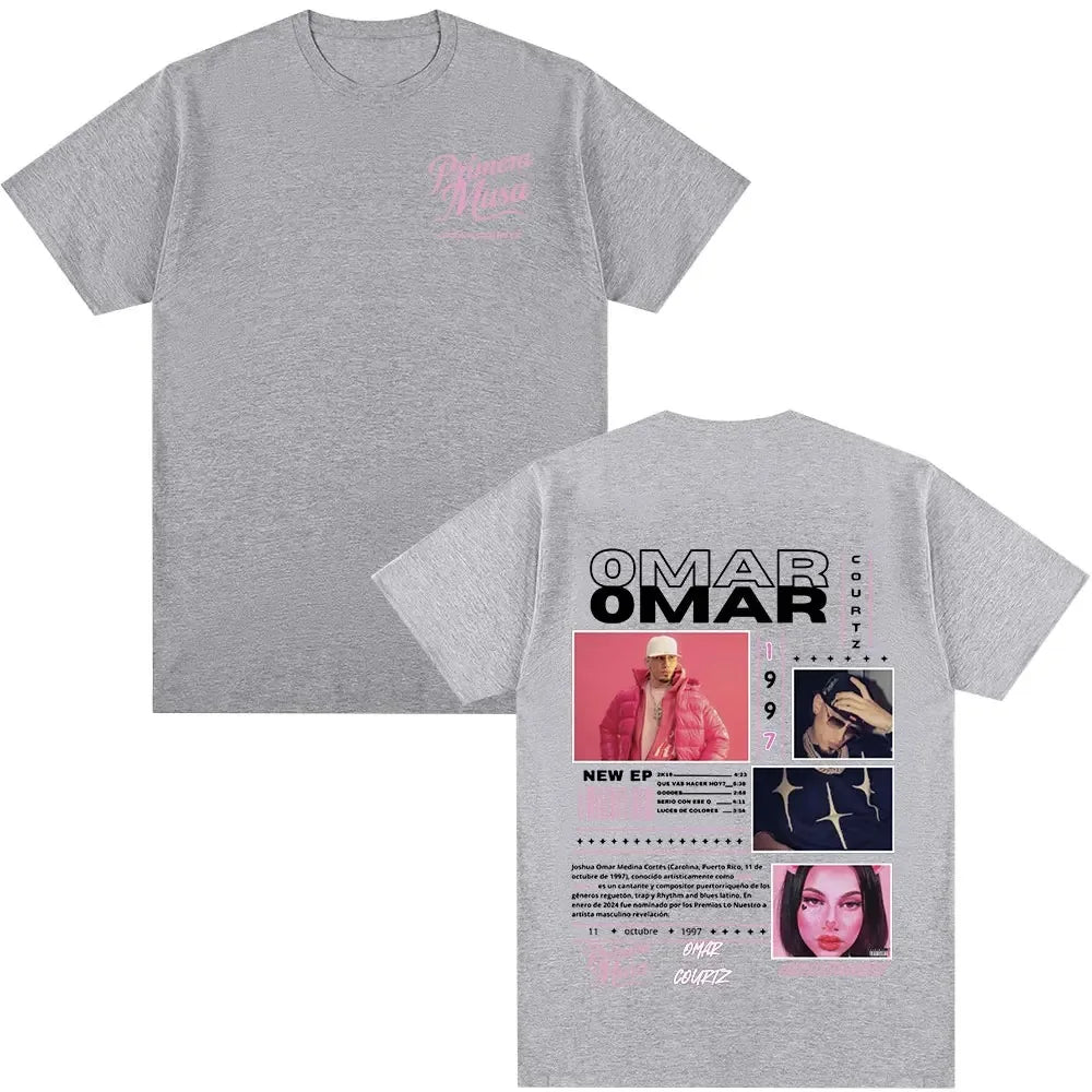 Omar Courtz Primera Musa Album Tour Merch T Shirt Men Women Clothing Hip Hop Fashion T-shirt Casual Cotton Short Sleeve T-shirts