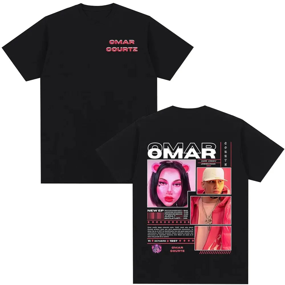 Omar Courtz Primera Musa Album Tour Merch T Shirt Men Women Clothing Hip Hop Fashion T-shirt Casual Cotton Short Sleeve T-shirts