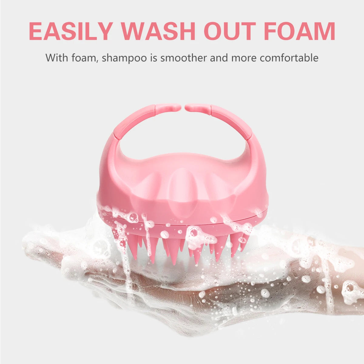 Silicone Scalp Massager - Deep Cleansing Shampoo Brush for Itchy Scalp & Professional Hair Care | Essential Oil Shampoo Comb