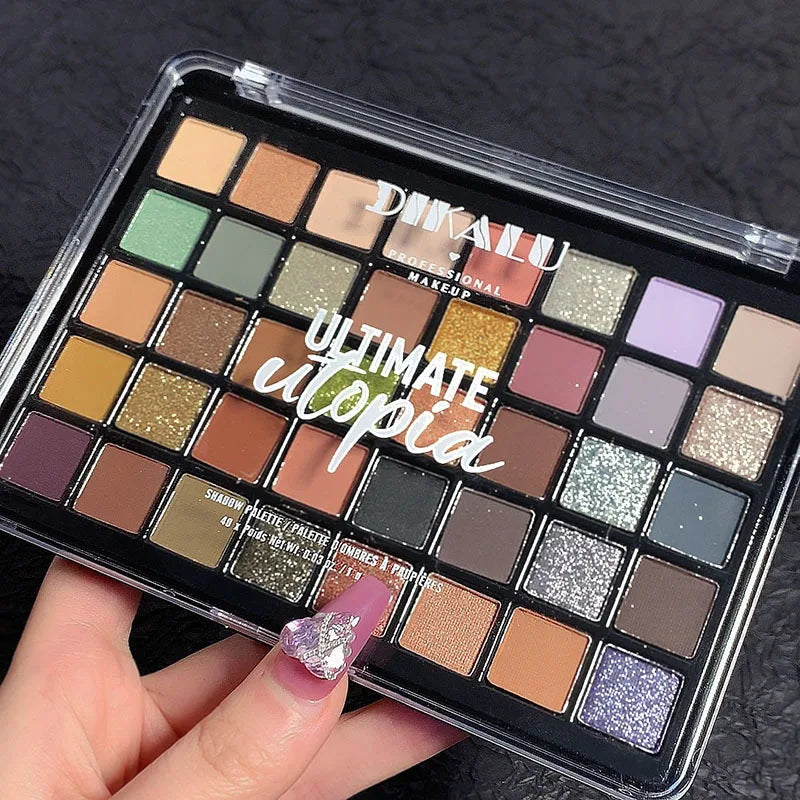 Shimmer Eyeshadow Palette 40 Colors Eye Shadows Matte Glitter Pigment Eye Shadows Wterproof Korean Eye Makeup Palette Cosmetics