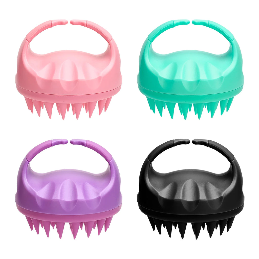 Silicone Scalp Massager - Deep Cleansing Shampoo Brush for Itchy Scalp & Professional Hair Care | Essential Oil Shampoo Comb