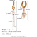 E.B.belle Elegant Freshwater Pearl Stainless Steel Tarnish Free Hoop Earring Gold Plated Jewelry For Women