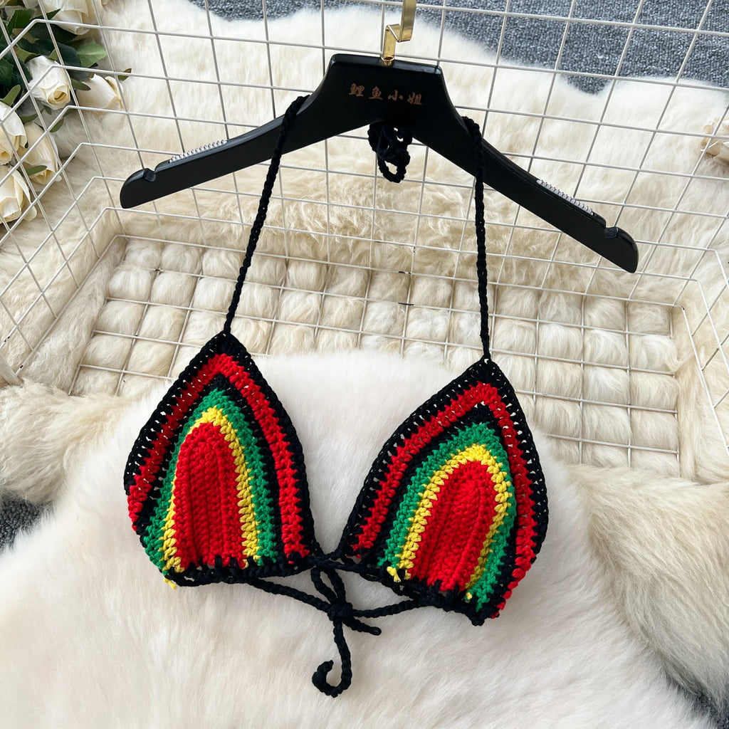 SINGREINY Tassel Knitted Beach Sets Women Mini Camis+Long Sheath Skirt Set Fashion Ladies Hollow Out Vacation Styles Sexy Suits