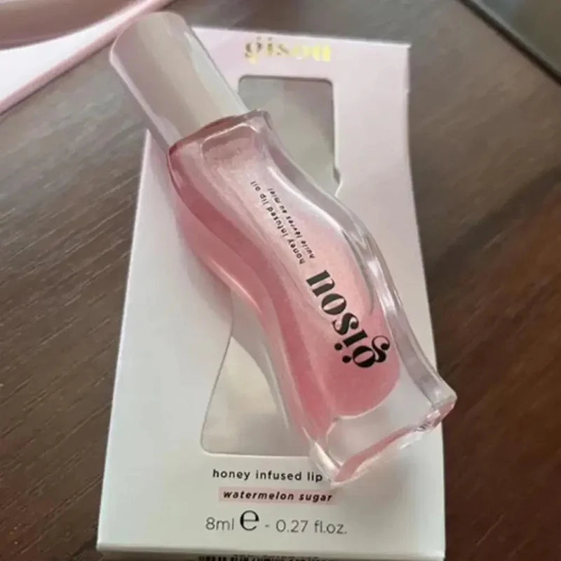 2025 Original Gisou Honey Watermelon Strawberry Essence Lip Oil Moisturizing Reduce Lip Lines Exfoliating Liquid Lip Gloss Care